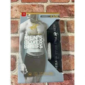 New Beverly Hills Polo Club  3 pack Boxer Briefs Black,Gray Sz Medium 32-34